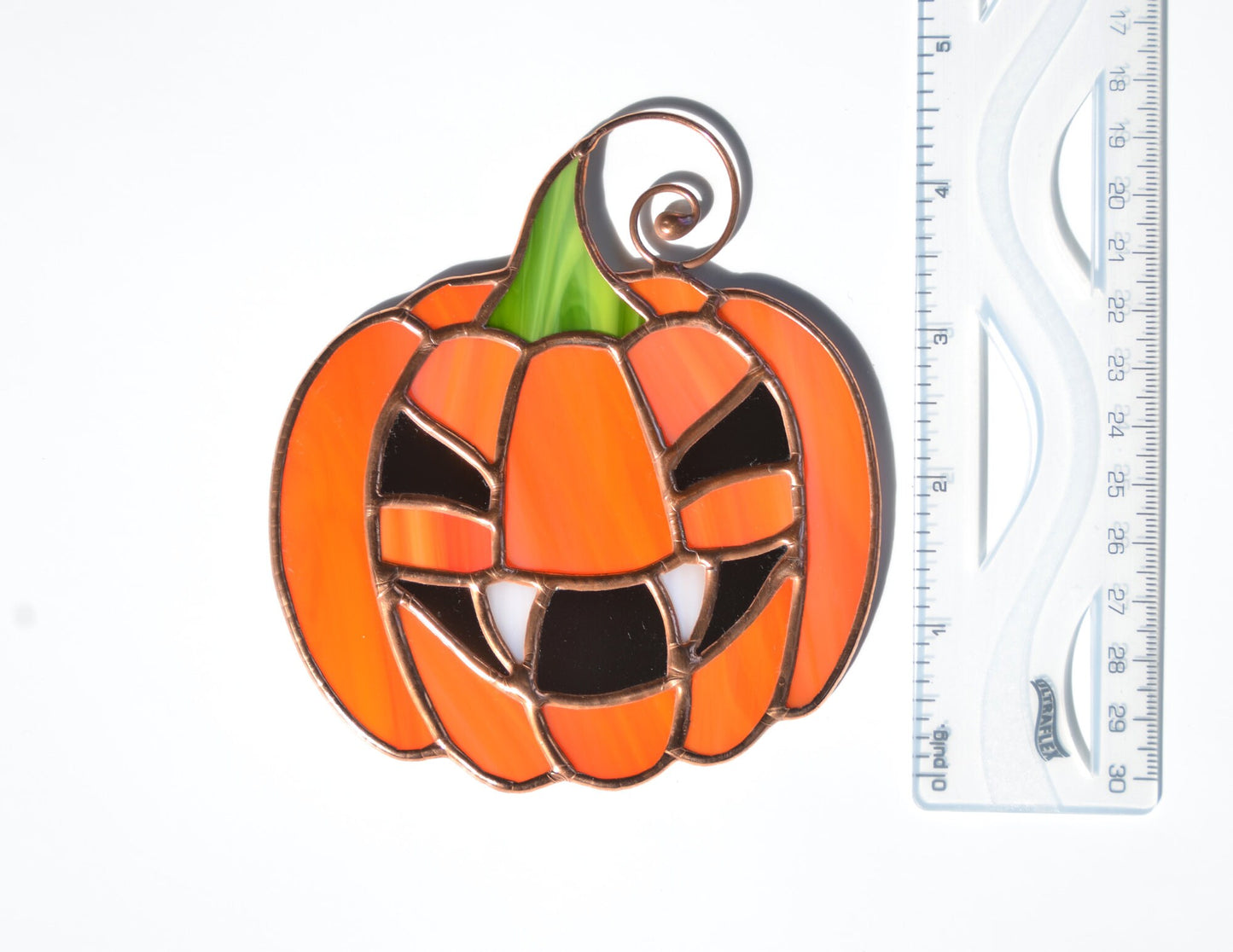 Stained glass Halloween suncatcher, window hangings horror ornament