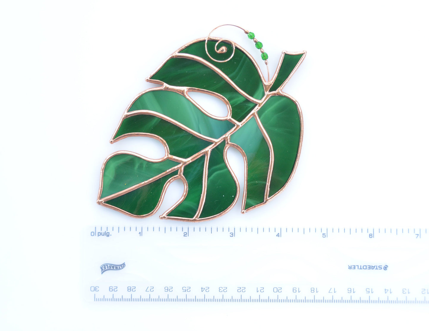 Monstera Leaf Stained Glass Suncatcher, Window Hanging Ornament