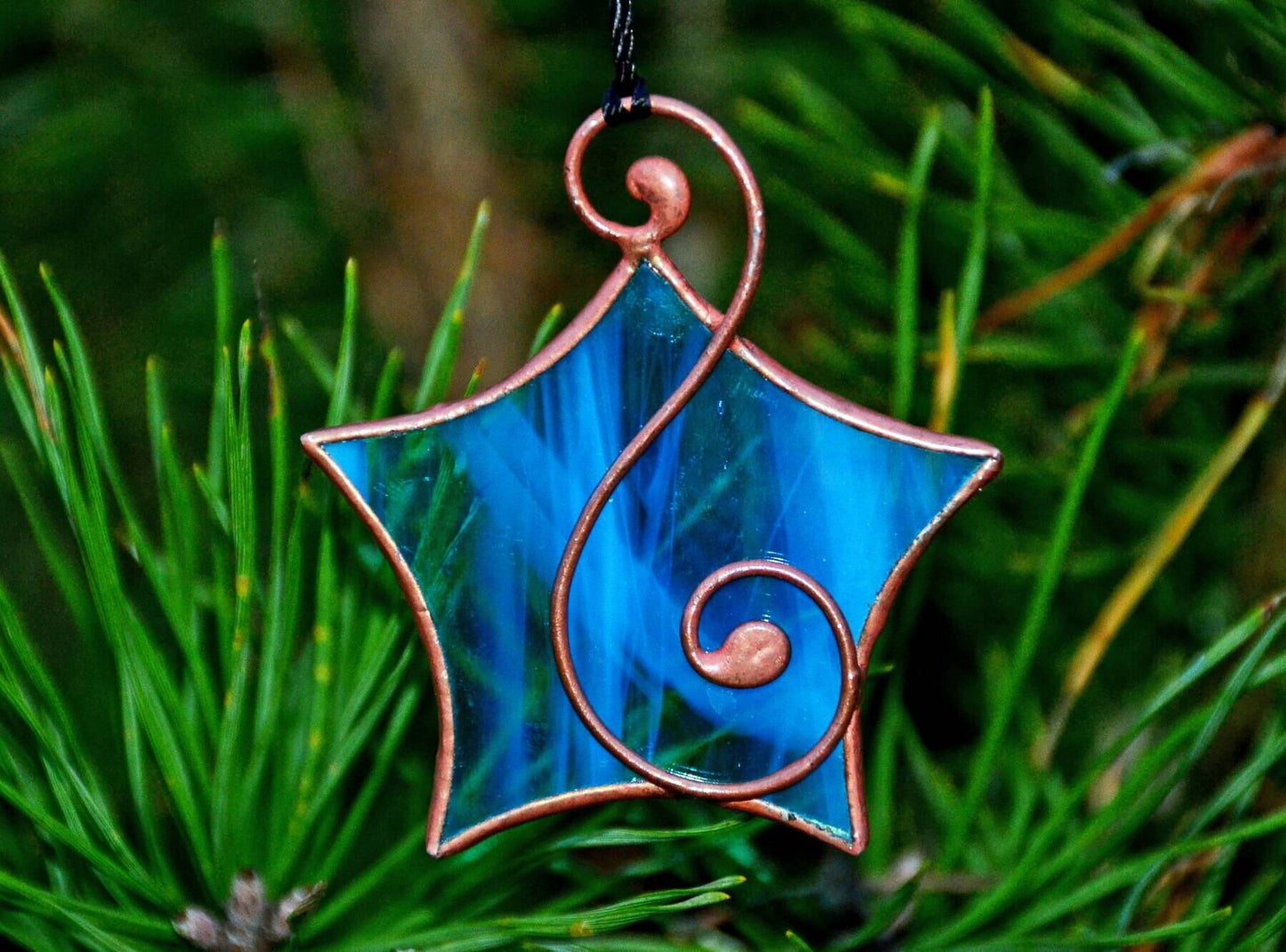 Christmas star stained glass suncatcher set, hangings ornaments