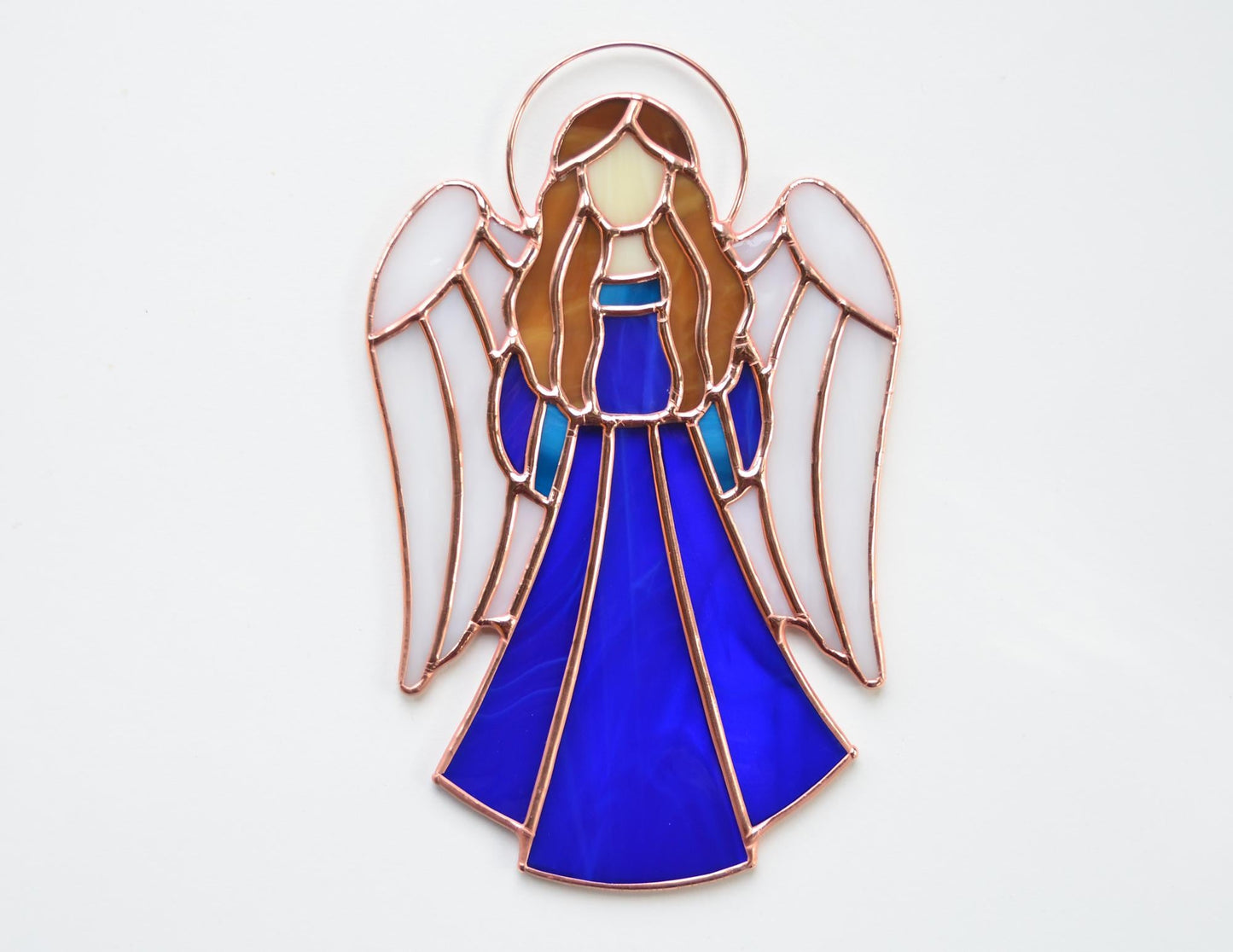 Christmas angel stained glass widow hanging suncatcher, angel gift, angel ornaments