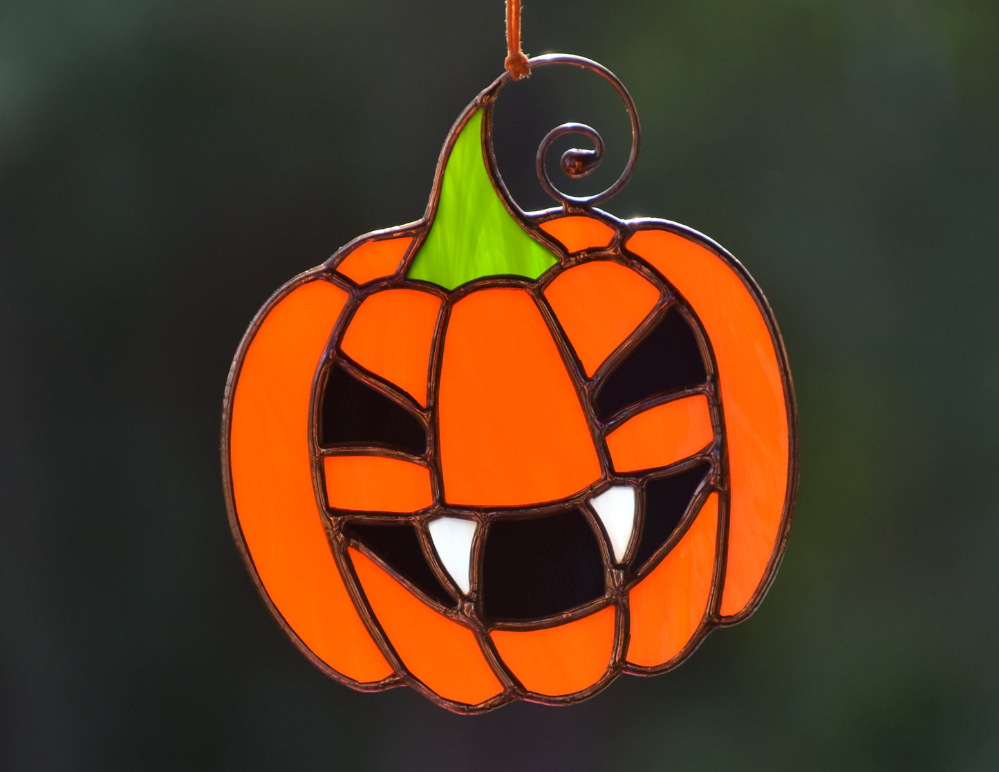 Stained glass Halloween suncatcher, window hangings horror ornament