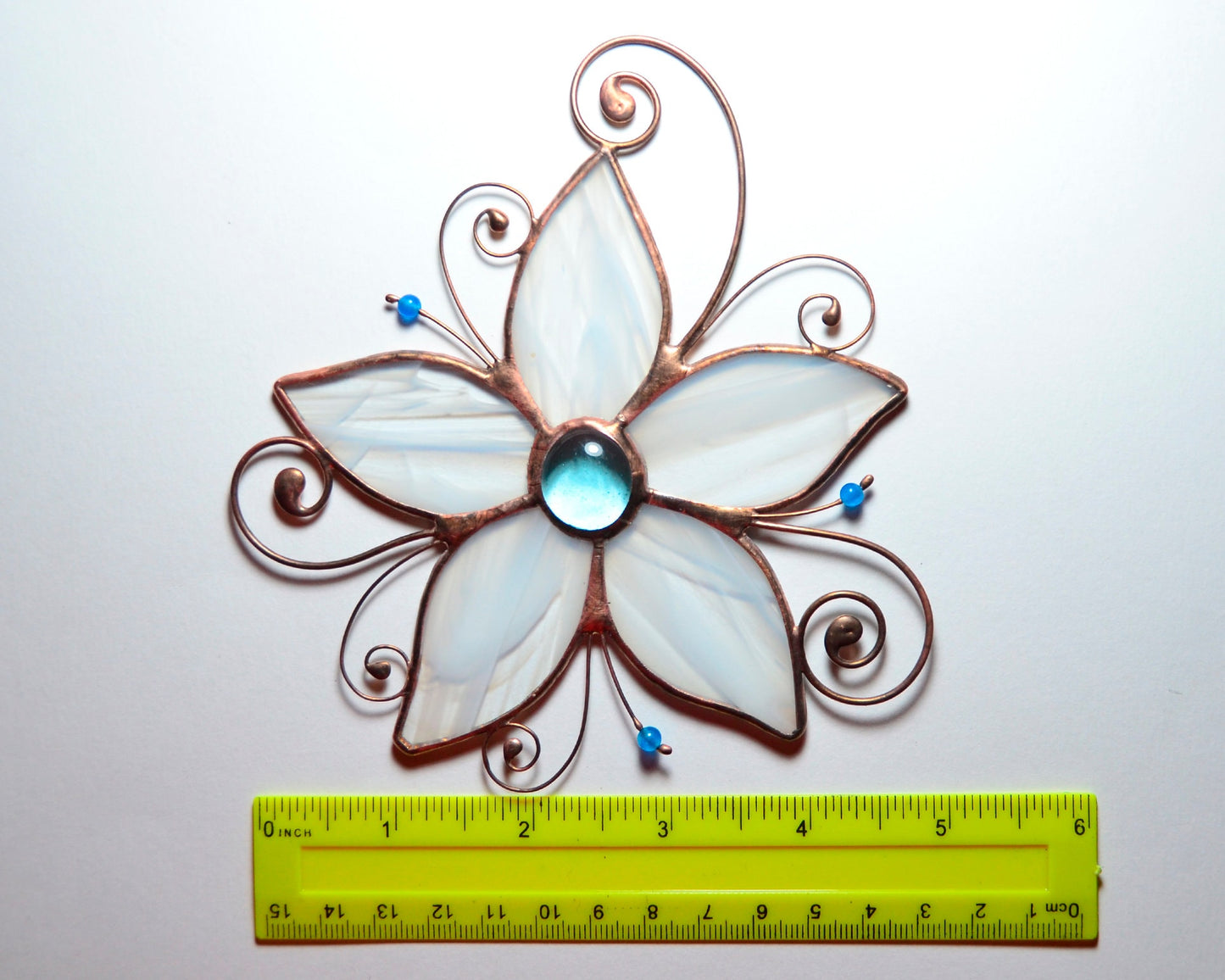Stained glass window hangings, flower sun catcher, housewarming gift, handmade flower gift