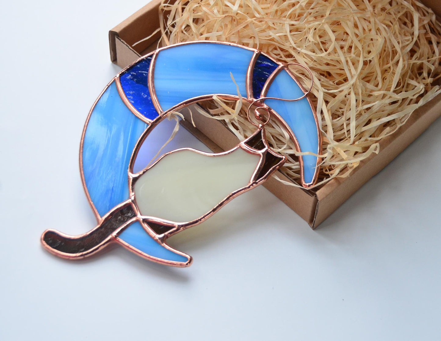 Siamese Cat Stained Glass Suncatcher