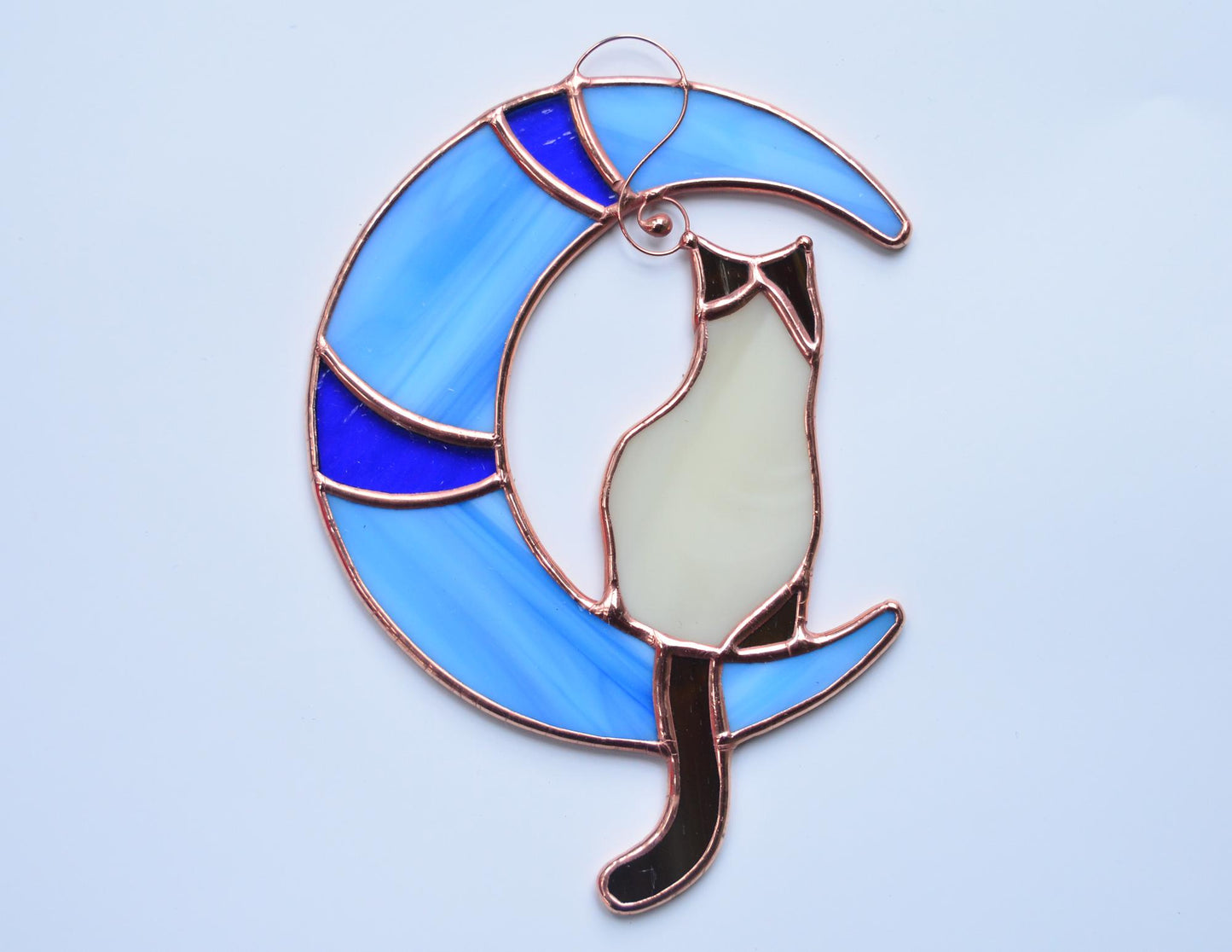 Siamese Cat Stained Glass Suncatcher