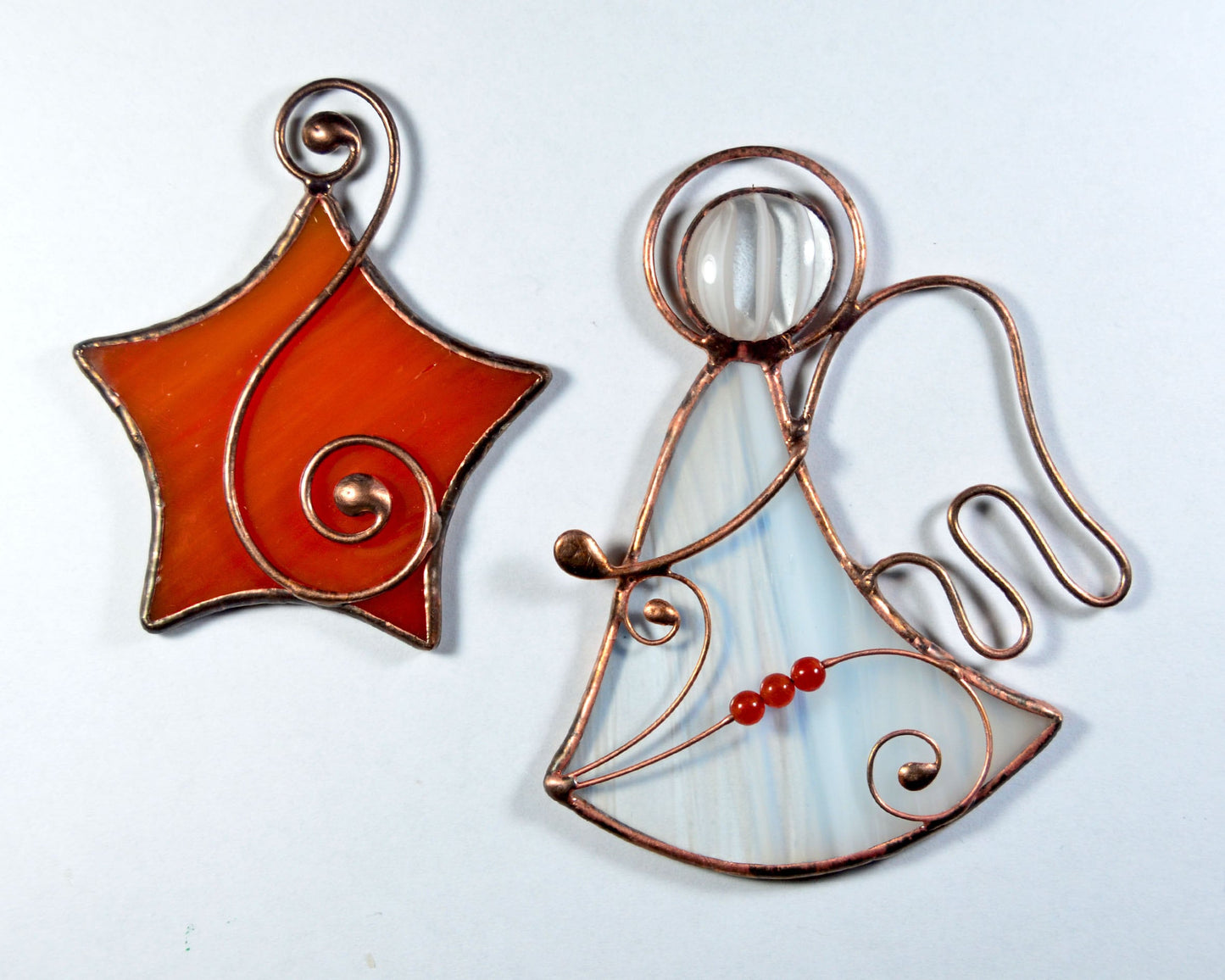 Stained glass Christmas ornaments, hanging suncatcher