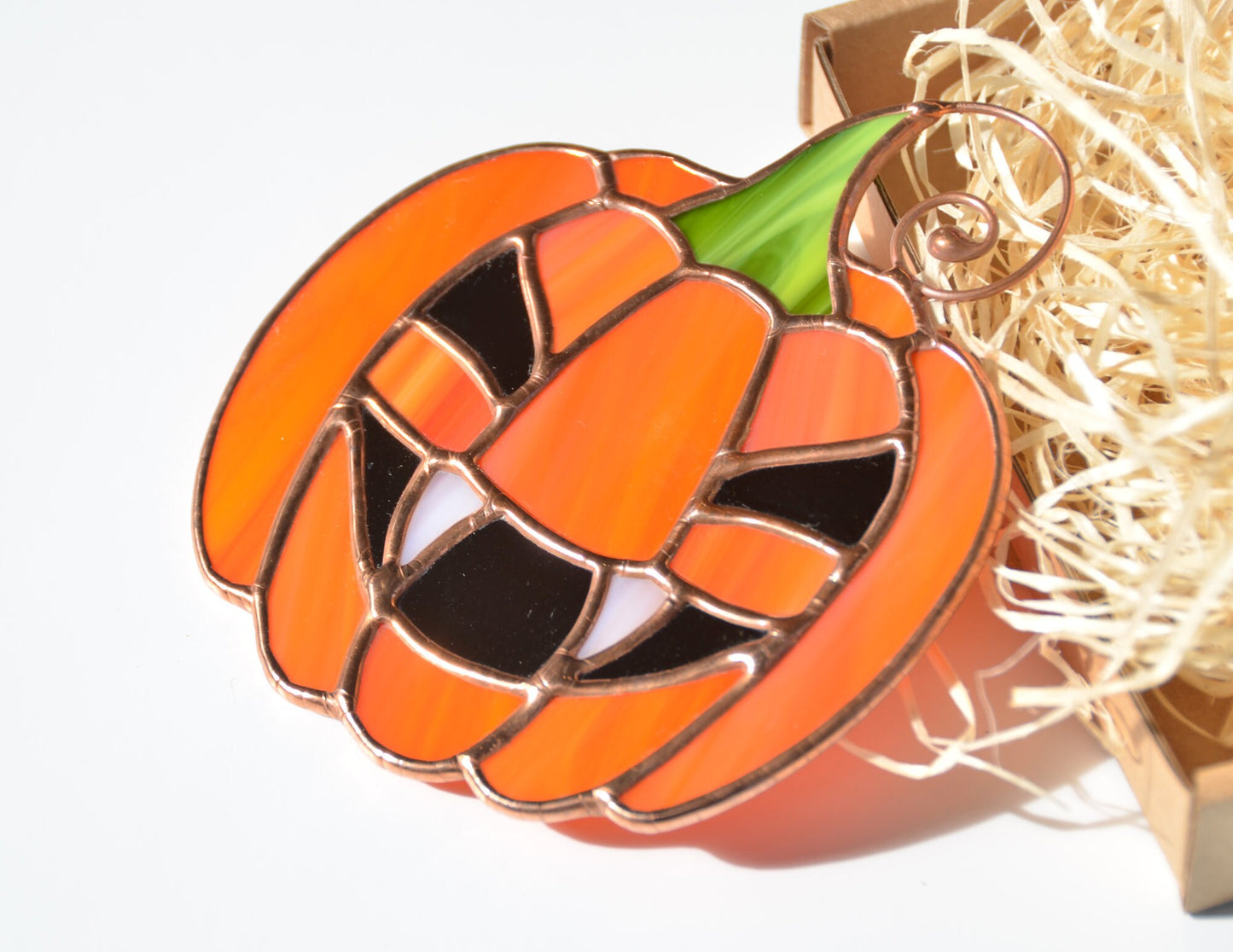 Stained glass Halloween suncatcher, window hangings horror ornament