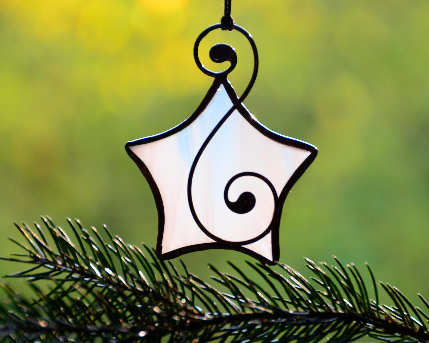Christmas star stained glass suncatcher set, hangings ornaments