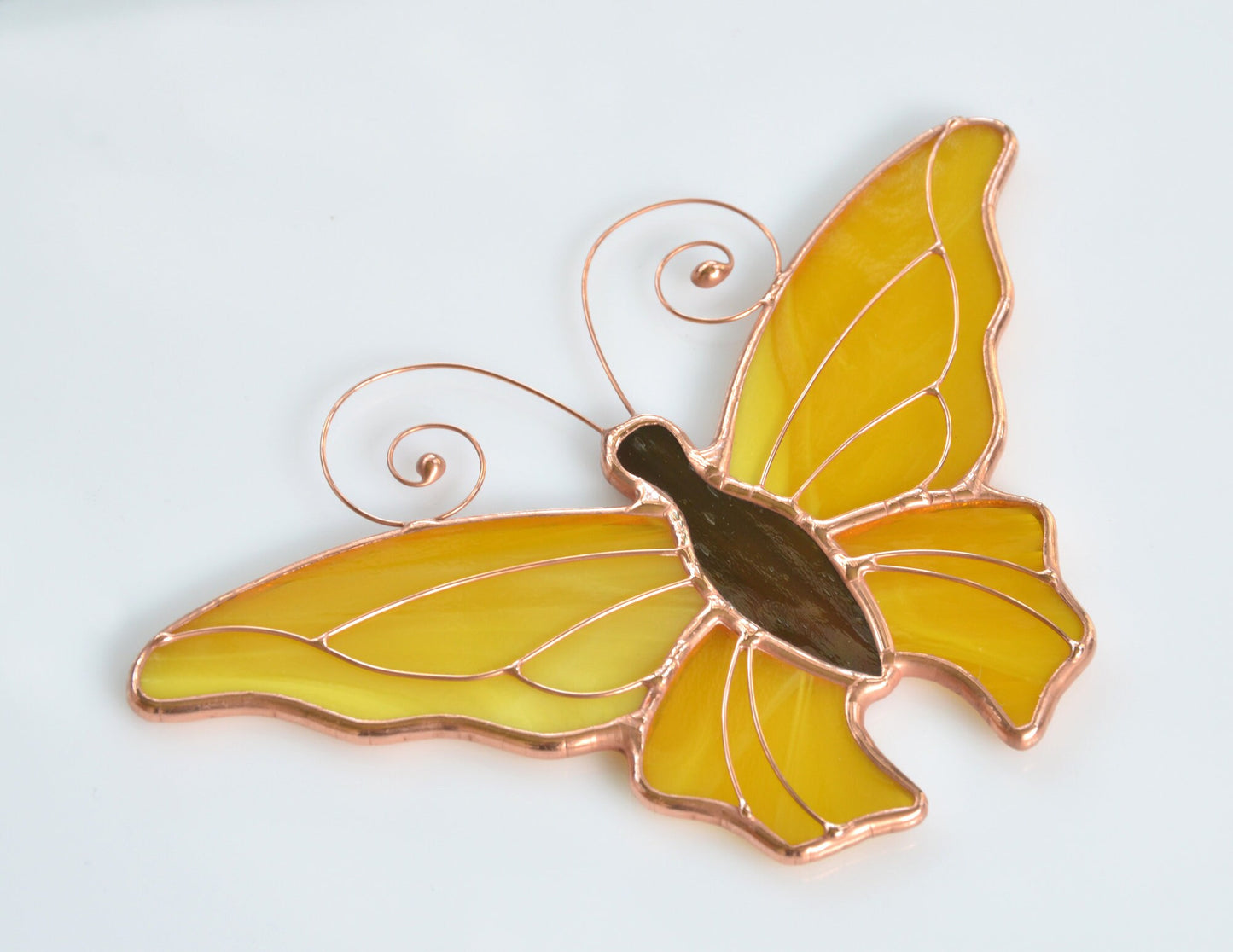 Stained glass window hanging butterfly suncatcher