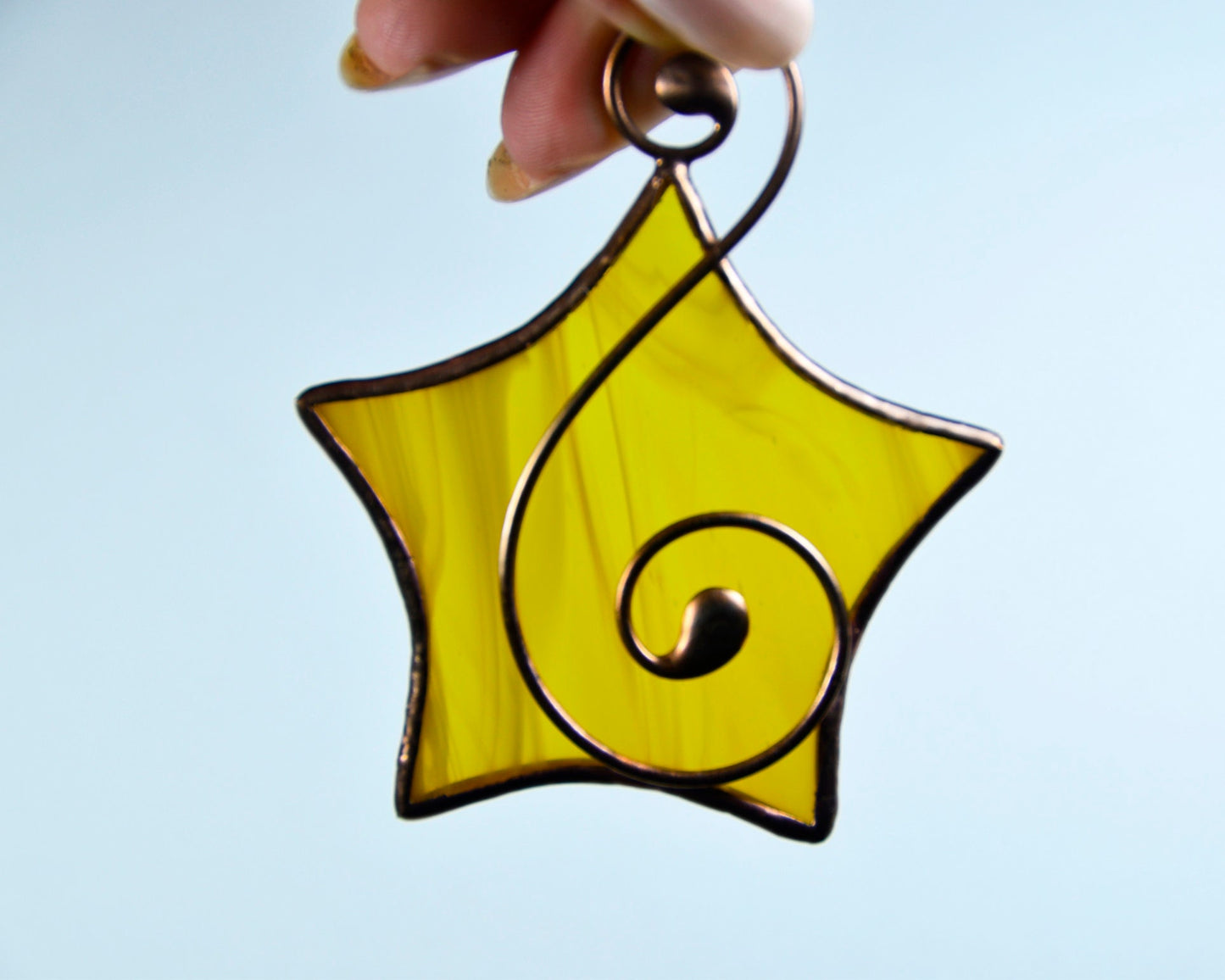 Christmas star stained glass suncatcher set