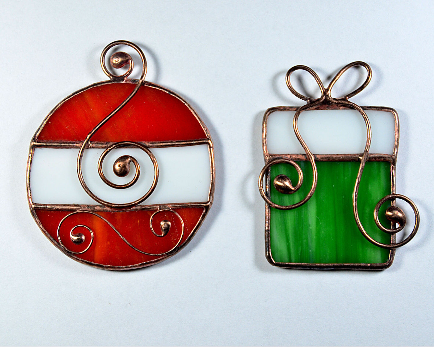 Stained glass Christmas ornaments, hanging suncatcher