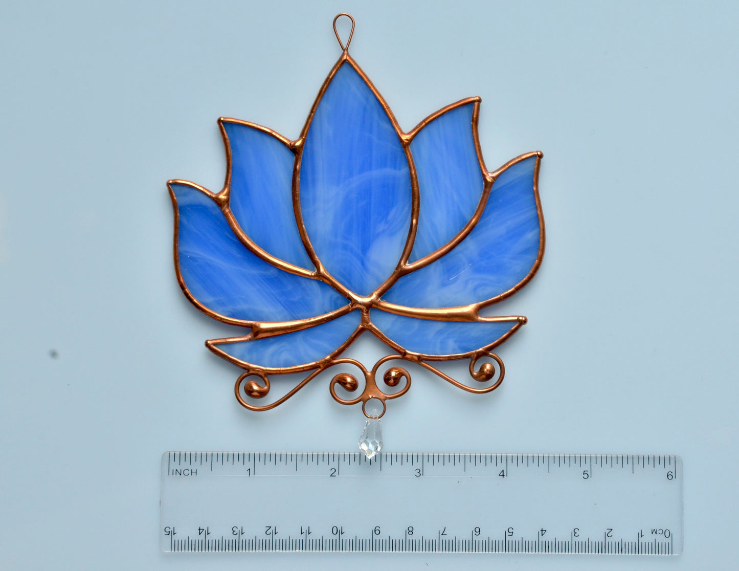 Stained glass lotus window hangings crystal suncatcher: yoga lover gift