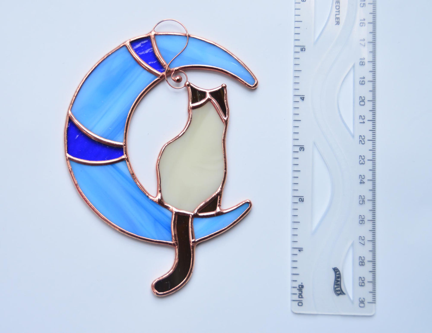 Siamese Cat Stained Glass Suncatcher