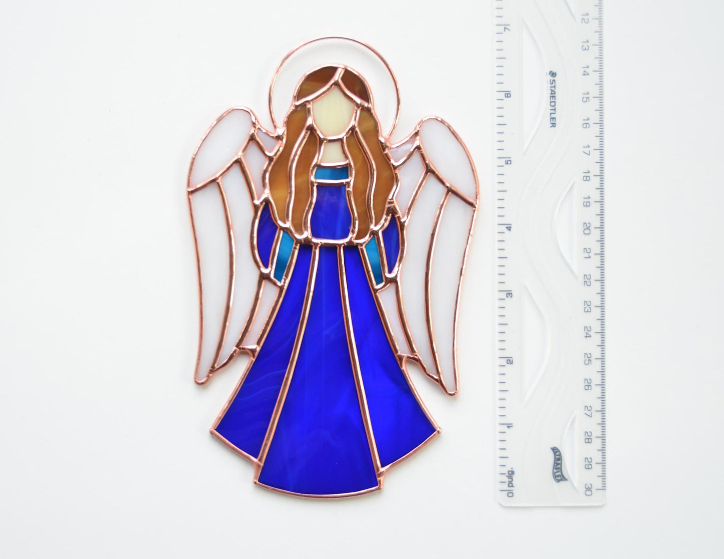 Christmas angel stained glass widow hanging suncatcher, angel gift, angel ornaments