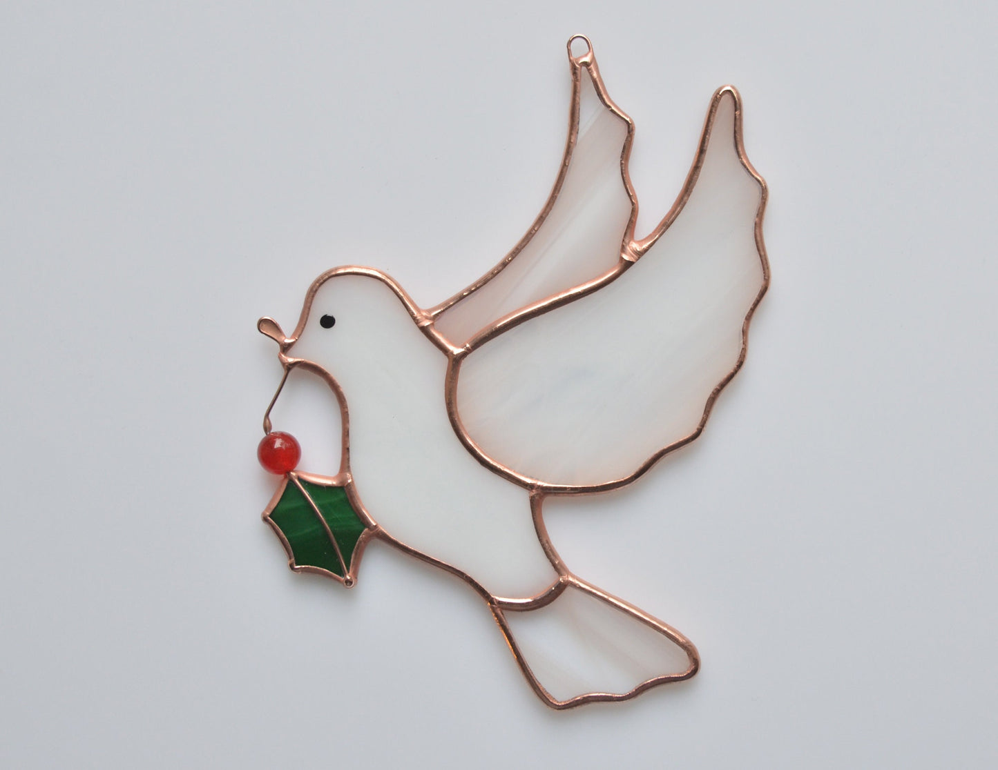 Stained glass bird, dove suncatcher, window hangings Christmas ornament