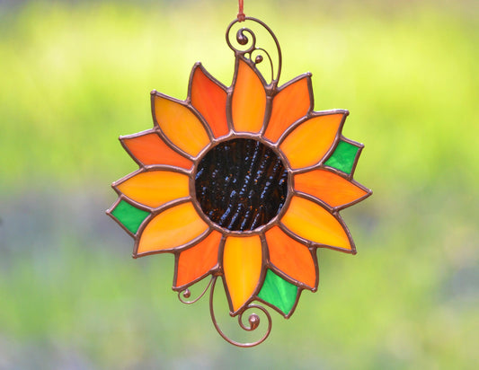 Stained glass window hangings, sunflower gift sun catcher